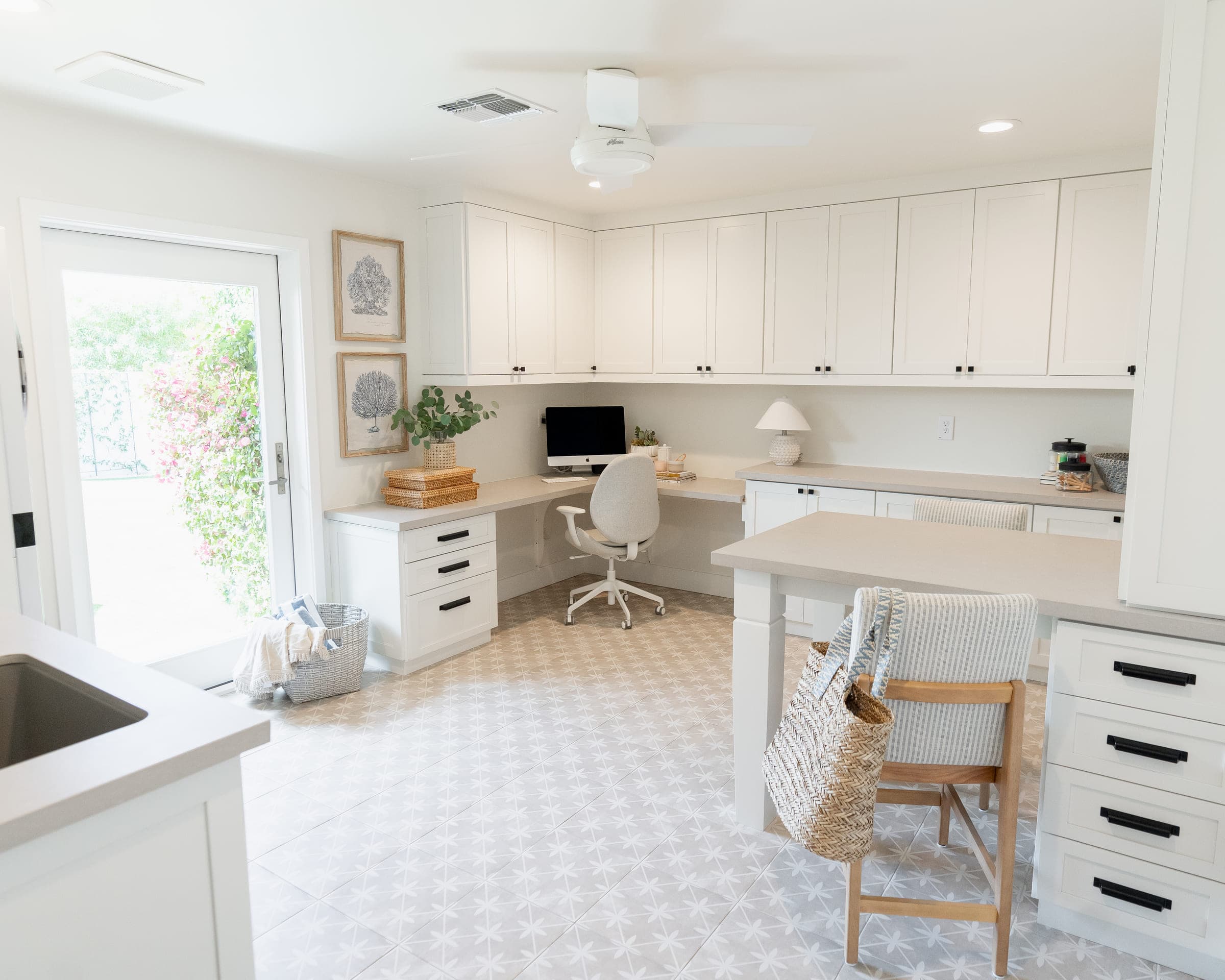 A finished custom closet in a Encinitas home