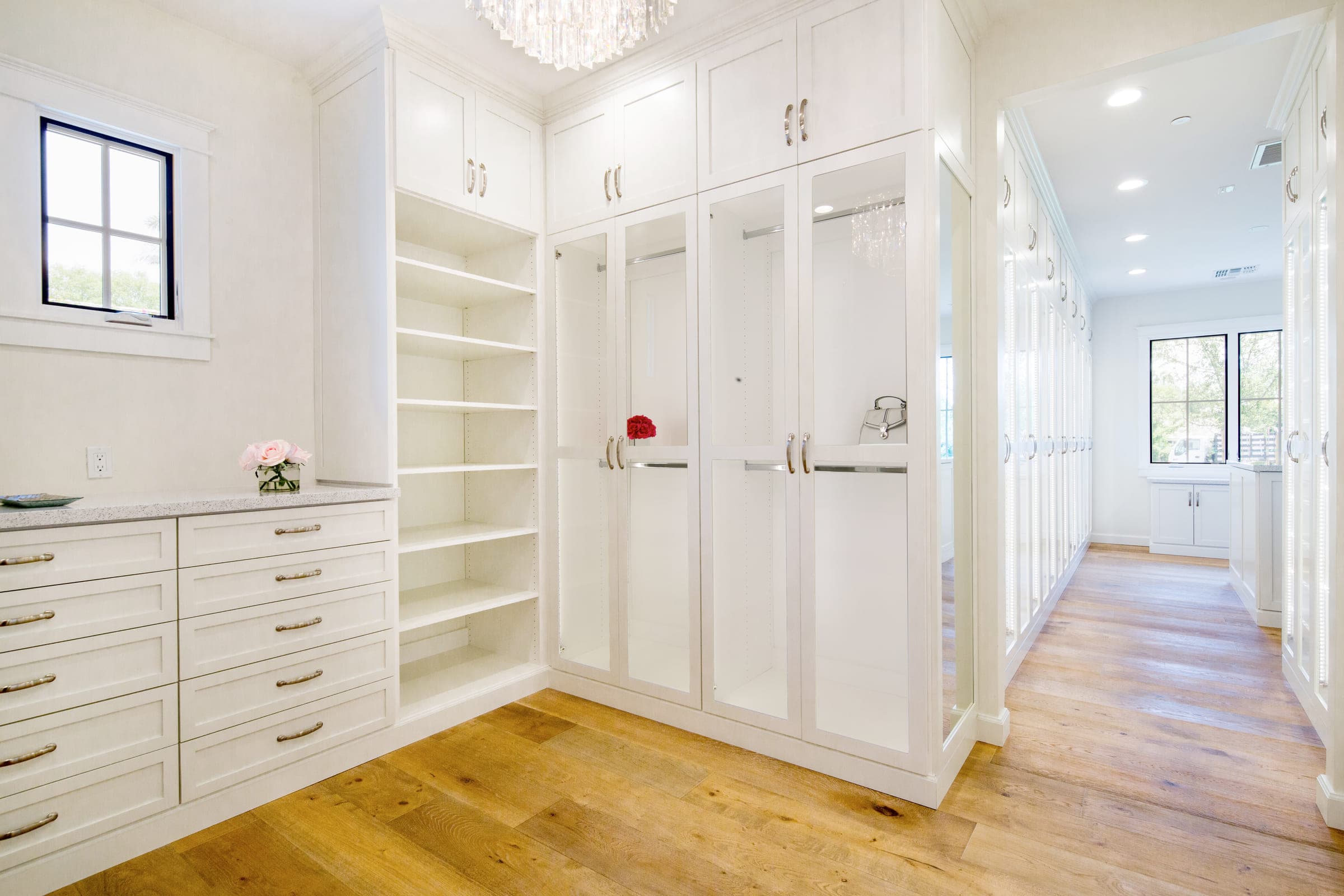 Custom Closets detail — finishes and hardware
