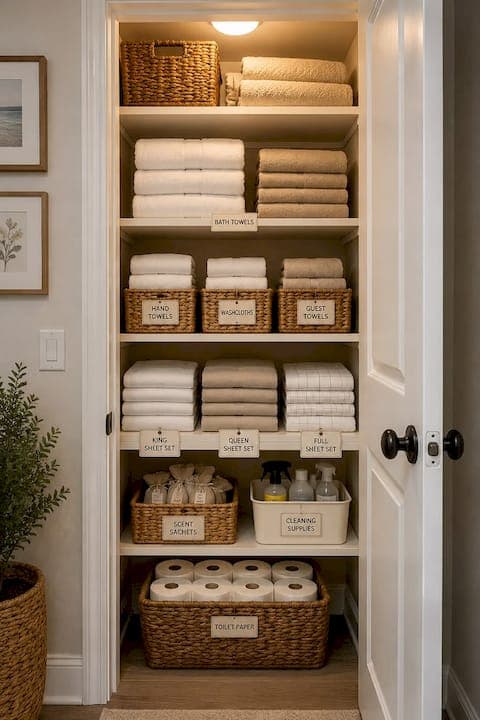 Measure First: Linen Closet Organization With Three Reach Zones